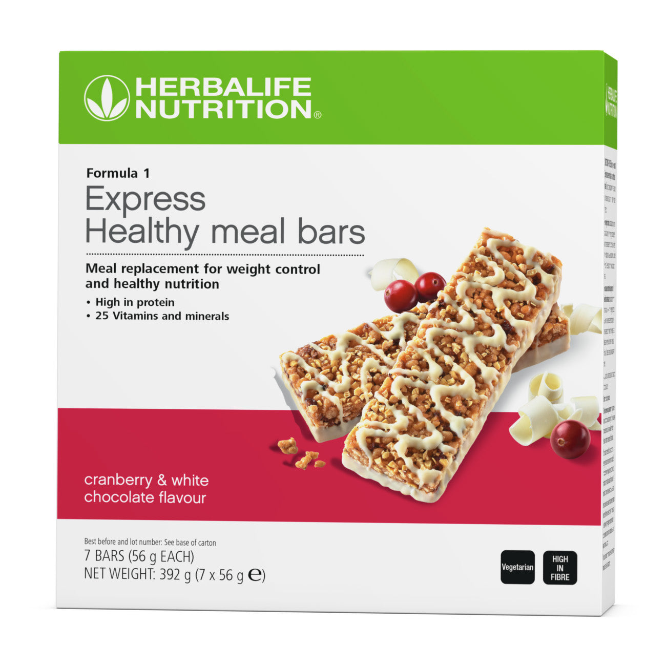 F1 Express Bars Cranberry White Chocolate 7 Bar 56 gr.