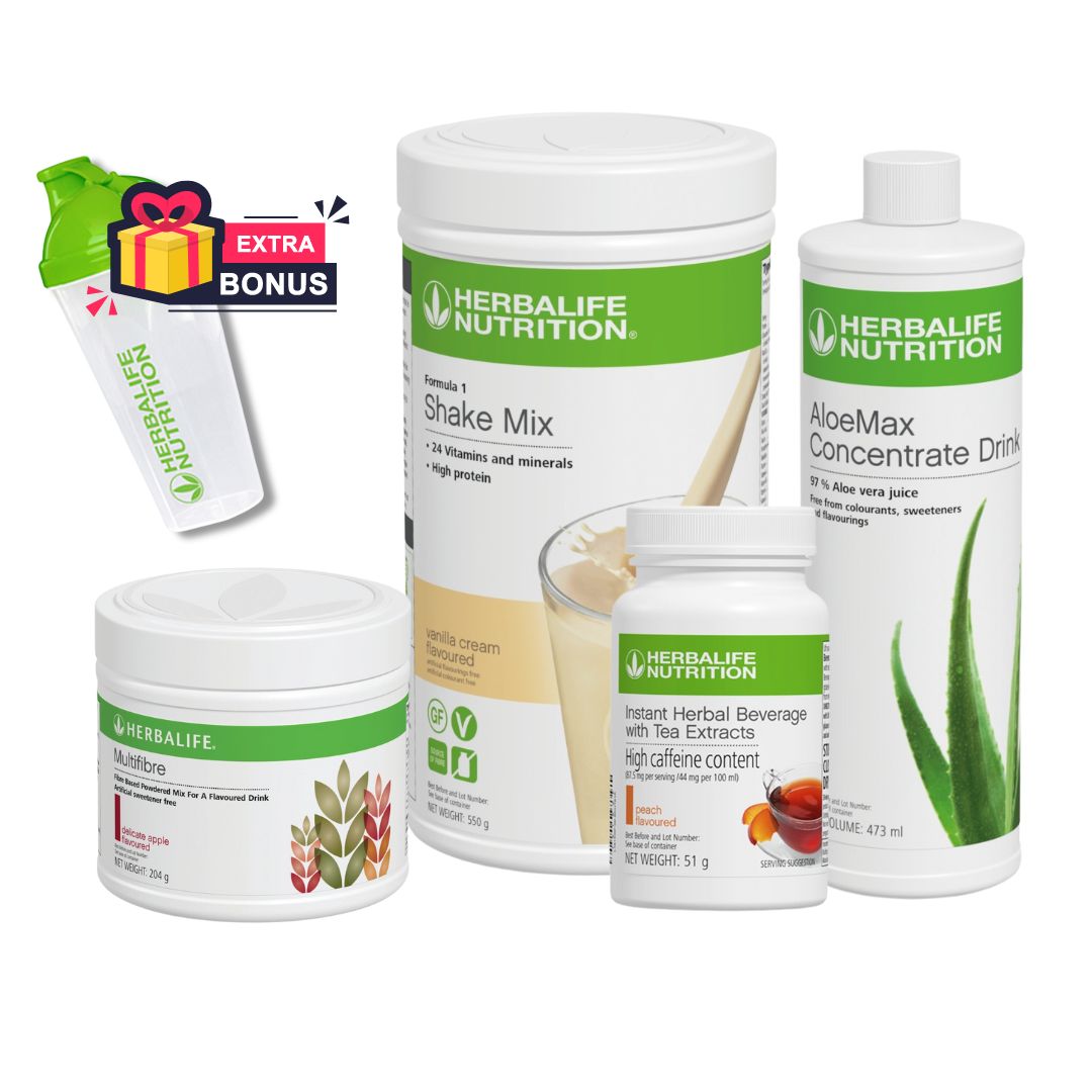CORE PROGRAM HERBALIFE - Shake + Tea + Aloe + Multifibre